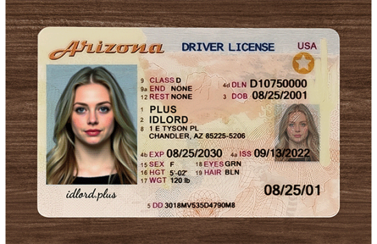 Arizona Fake IDs Arizona Fake id front side