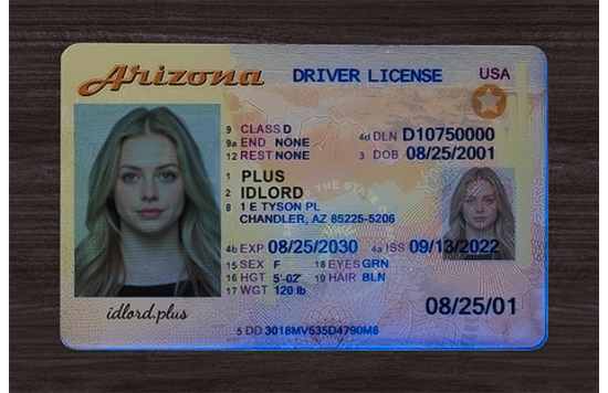 Arizona Fake IDs Arizona Fake id front side