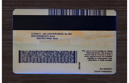 California Fake IDs California Fake id front side