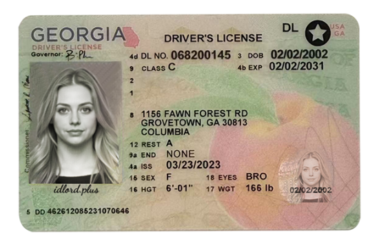 Georgia Fake IDs (upgrade version) Georgia Fake id front side