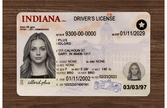 Indiana Fake IDs Indiana Fake id front side