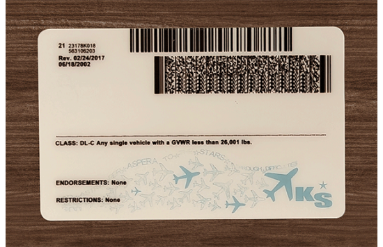 Kansas Fake IDs Kansas Fake id front side