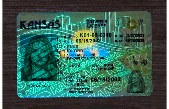 Kansas Fake IDs Kansas Fake id front side