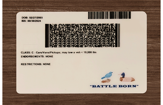 Nevada Fake Dirvers Licence Nevada Fake id front side