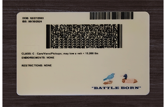 Nevada Fake Dirvers Licence Nevada Fake id front side