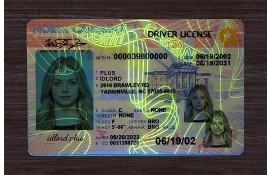 North Carolina Fake IDs North Carolina Fake id front side