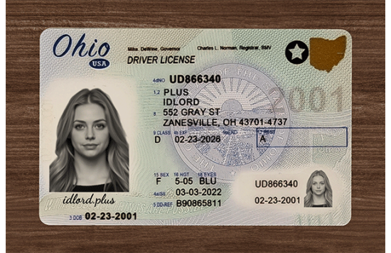 Ohio Fake Dirvers Licence Ohio Fake id front side