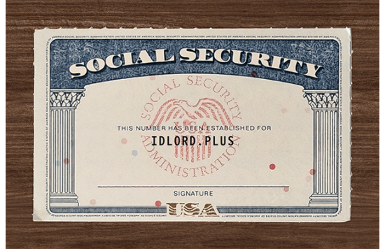 SSN Card SSN Fake id front side