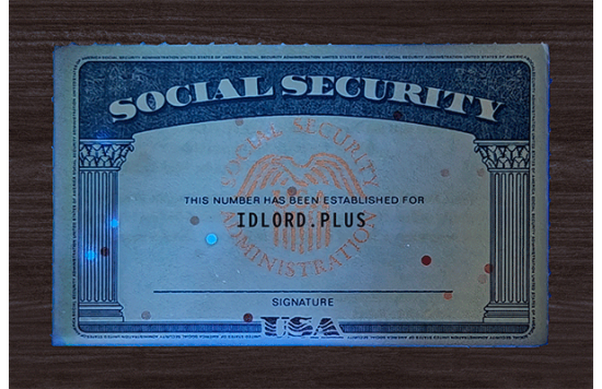 SSN Card SSN Fake id front side