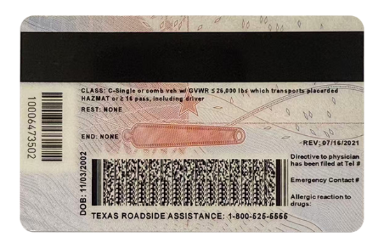 Texas Fake Dirvers Licence (upgrade version) Texas Fake id front side