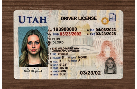 Utah Fake Dirvers Licence Utah Fake id front side